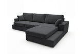 Designer Ecksofa Vigo in Chenille – Anthrazit – Rechts