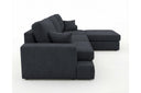 Designer Ecksofa Vigo in Chenille – Anthrazit – Rechts