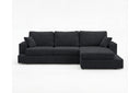 Designer Ecksofa Vigo in Chenille – Anthrazit – Rechts