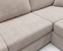Designer Ecksofa Vigo in Chenille – Weiß – Rechts