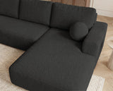 Designer Ecksofa Vanto in Bouclé – Anthrazit – Rechts