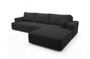 Designer Ecksofa Vanto in Bouclé – Anthrazit – Rechts