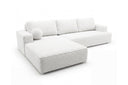 Designer Ecksofa Vanto in Bouclé – Weiß – Links