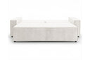 Designer 3 Sitzer Sofa Rego in Samt mit Schlaffunktion & Stauraum – Weiß