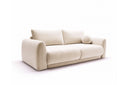 Designer 3 Sitzer Sofa Nora in Samt mit Schlaffunktion & Stauraum – Beige