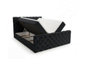 Boxspringbett Adora Samt mit Stauraum – Schwarz