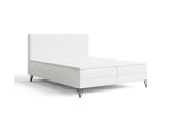 Boxspringbett Selina Slim Bouclé mit Stauraum – Weiß