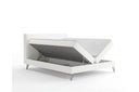 Boxspringbett Selina Slim Bouclé mit Stauraum – Weiß