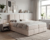 Boxspringbett Laguna Stoff mit Stauraum – Beige