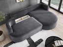 Designer-Ecksofa Lucca aus Samt