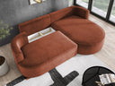 Designer-Ecksofa Lucca aus Samt