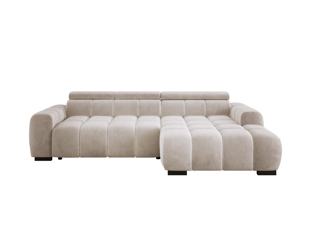 Canapé design Amalfi en Velours avec extension d’assise électrique