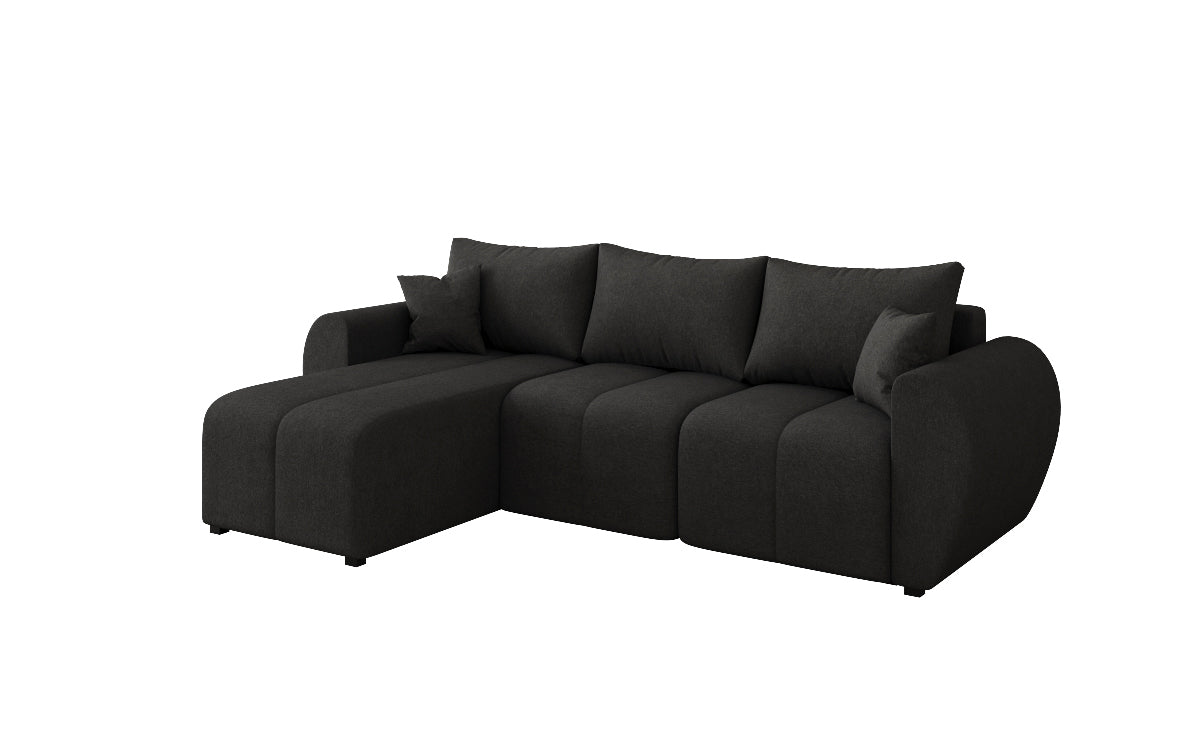 Designer Sofa Sorella L mit Schlaf- und Klappfunktion in Stoff