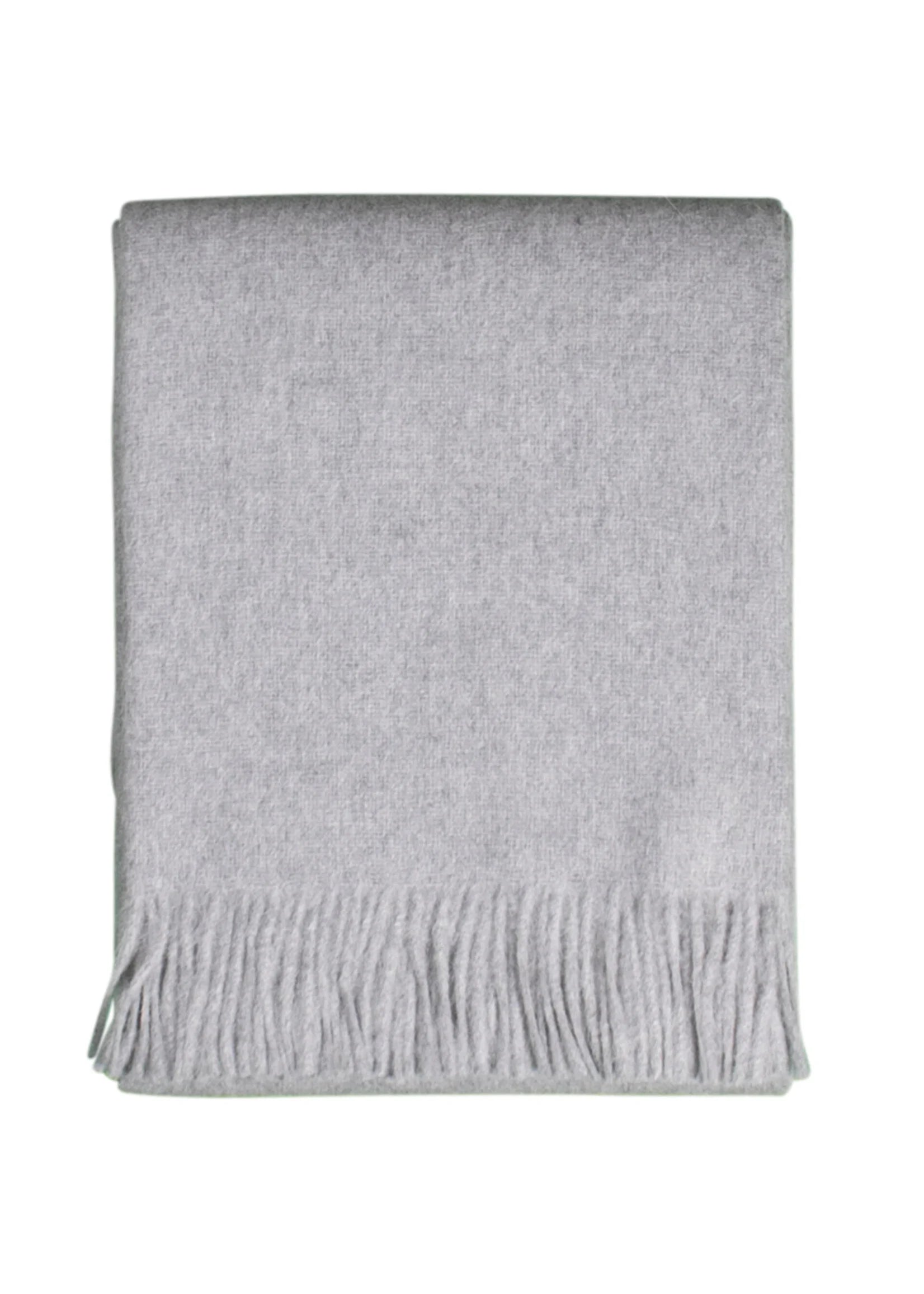Alpaga jeté de lit Inari - Laine d'alpaga pure en Gris clair - 200x150 cm