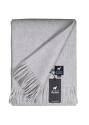 Alpaka Tagesdecke Inari - Reine Alpakawolle an Hellgro - 200x150 cm