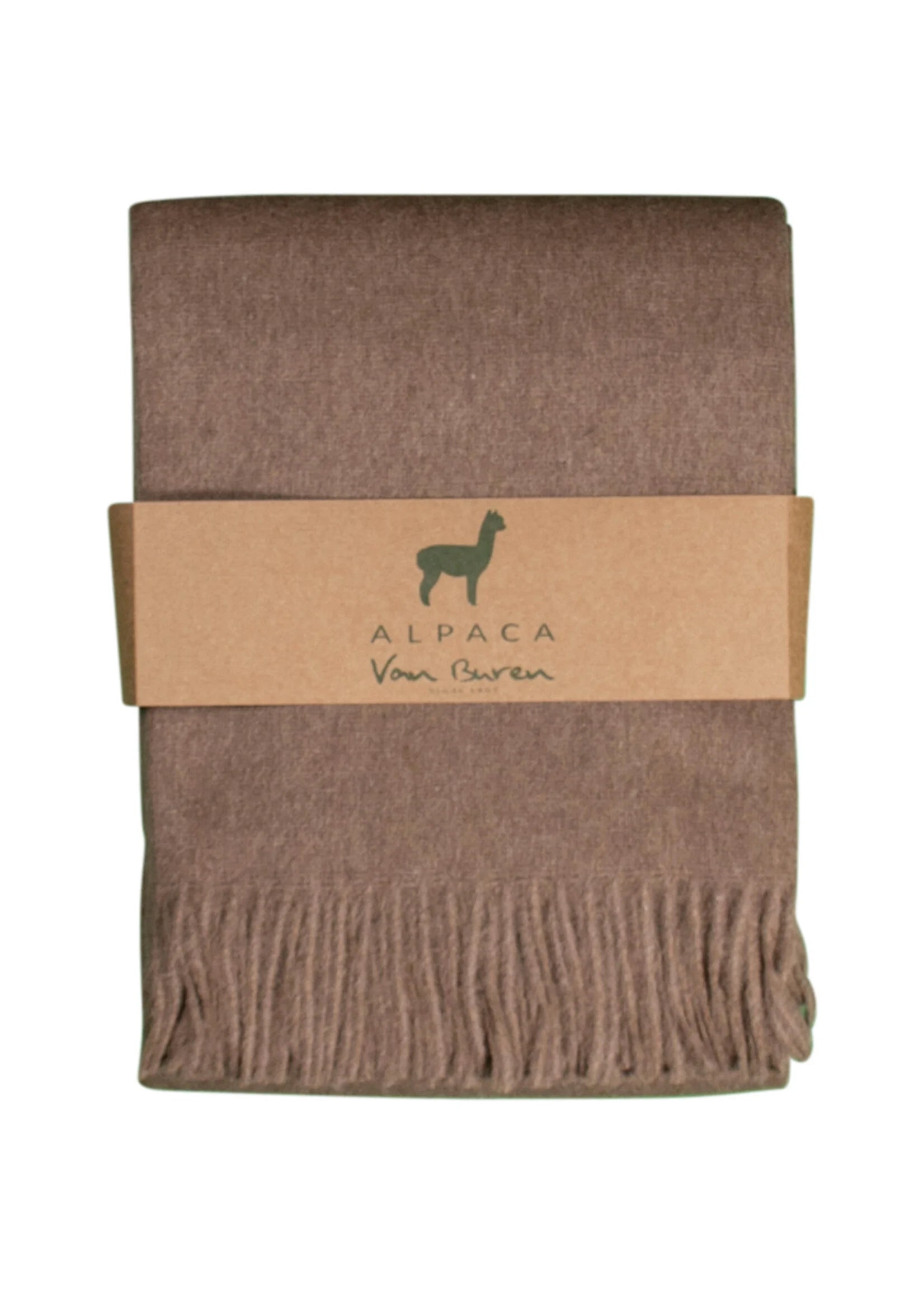 Plaid de jour Alpaka Linnea - Laine d'alpaga pure en Sable - 200x150 cm