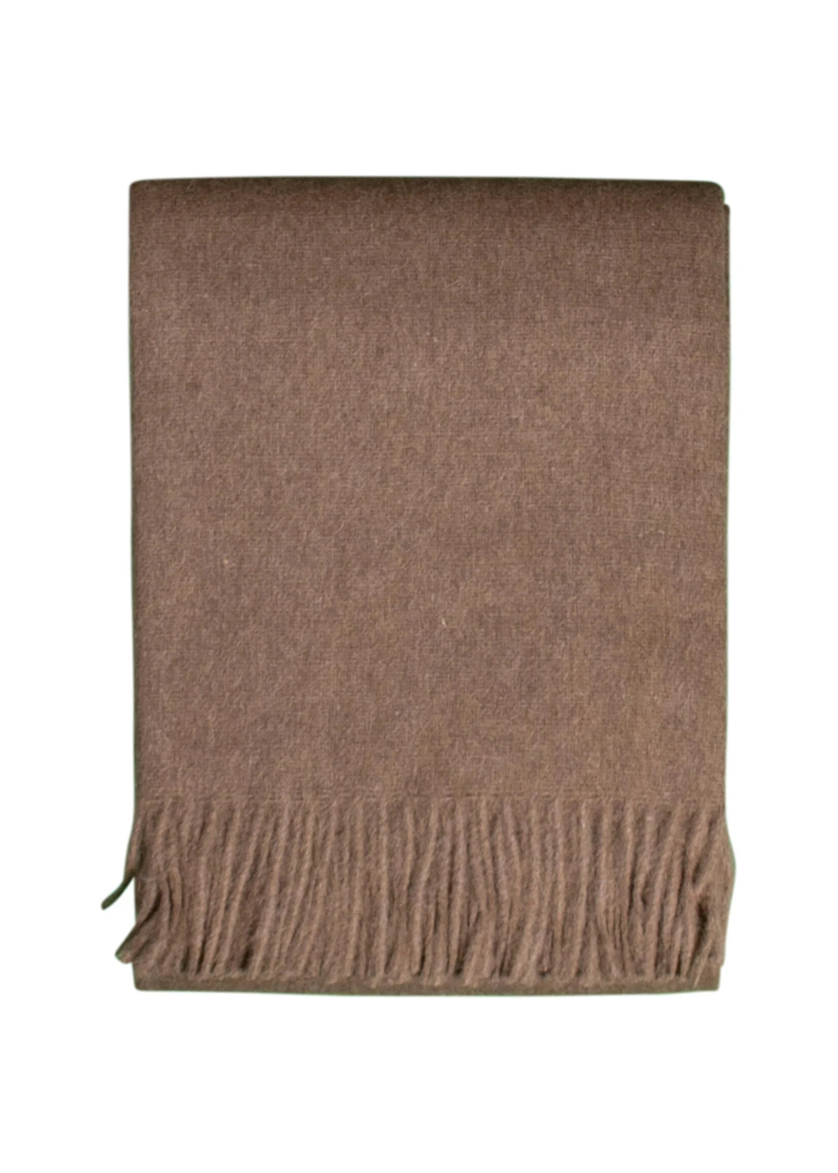 Plaid de jour Alpaka Linnea - Laine d'alpaga pure en Sable - 200x150 cm