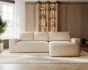 Designer corner sofa Celina velvet with sleeping function and storage space