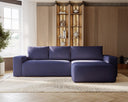 Designer corner sofa Celina velvet with sleeping function and storage space