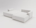 Designer-Ecksofa Siena Bouclé mat Schloffunktioun a Stauraum