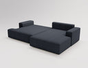 Designer-Ecksofa Siena Bouclé mat Schloffunktioun a Stauraum