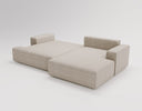 Designer-Ecksofa Siena Bouclé mat Schloffunktioun a Stauraum
