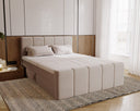 Boxspringbett Celeste Samt mat Stauraum