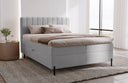 Lit boxspring Lumière en Velours avec espace de rangement