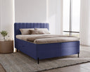 Lit boxspring Lumière en Velours avec espace de rangement