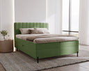 Lit boxspring Lumière en Velours avec espace de rangement