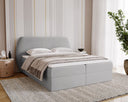 Pure Boxspring Bed in Velvet with Storage