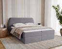 Pure Boxspring Bed in Velvet with Storage