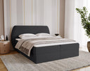 Pure Boxspring Bed in Velvet with Storage