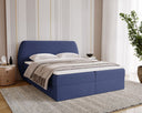 Pure Boxspring Bed in Velvet with Storage