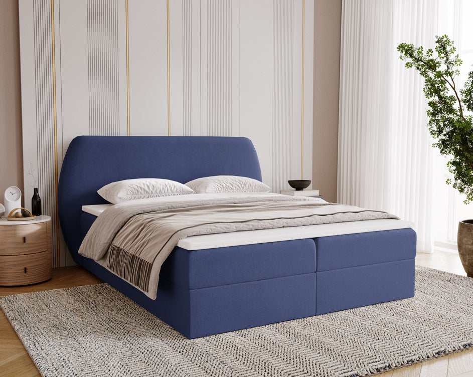 Boxspringbett Pure in Samt mit Stauraum