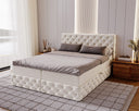 Lit boxspring Eden en Velours avec espace de rangement