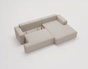 Designer-Ecksofa Siena Bouclé mat Schloffunktioun a Stauraum