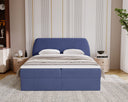 Pure Boxspring Bed in Velvet with Storage