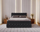 Lit boxspring Eden en Velours avec espace de rangement