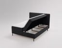 Lit boxspring Lumière en Velours avec espace de rangement