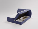Pure Boxspring Bed in Velvet with Storage