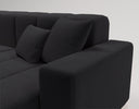 Designer corner sofa Loft in velvet