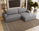 Designer-Ecksofa Siena Bouclé mat Schloffunktioun a Stauraum