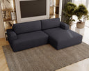 Designer-Ecksofa Siena Bouclé mat Schloffunktioun a Stauraum