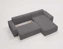 Designer corner sofa Celina velvet with sleeping function and storage space