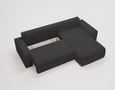 Designer corner sofa Celina velvet with sleeping function and storage space