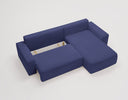 Designer corner sofa Celina velvet with sleeping function and storage space