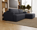 Designer-Ecksofa Siena Bouclé mat Schloffunktioun a Stauraum