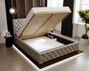 Designer Upholstered Bed Royal in Velvet with Storage