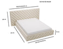 Designer upholstered bed Stellar in velvet with storage